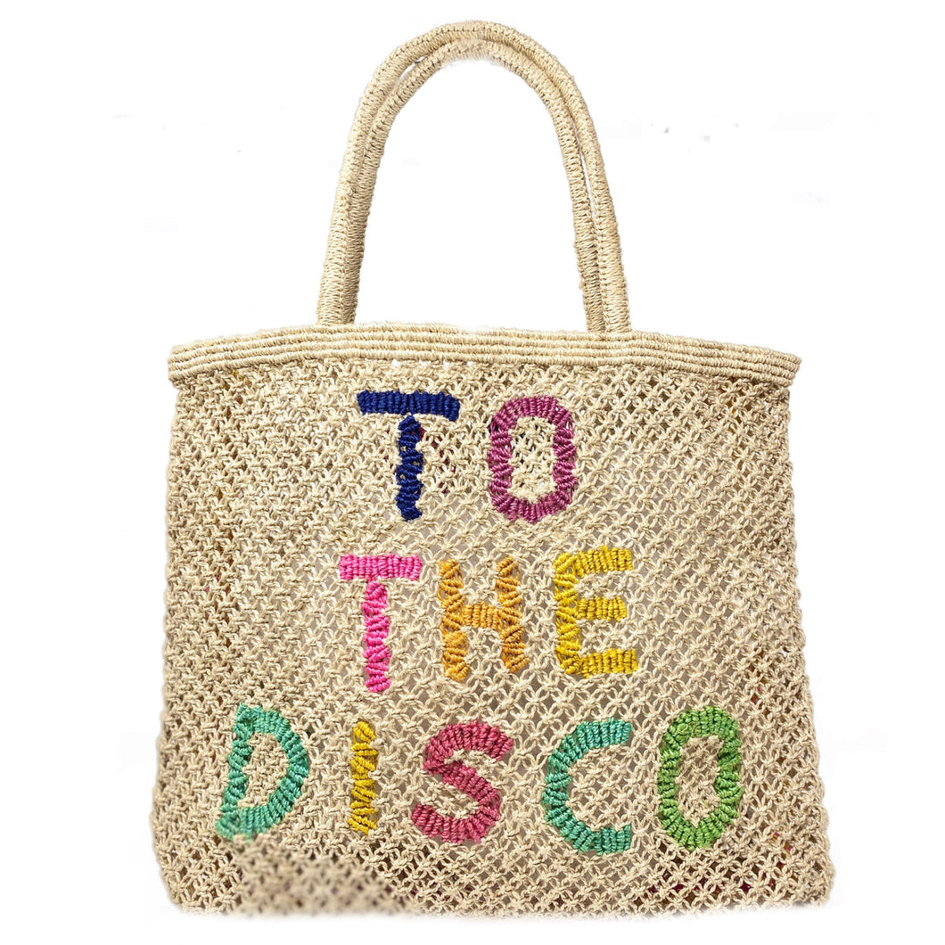 The Jackson Jute Tote Bag Large - To the Disco