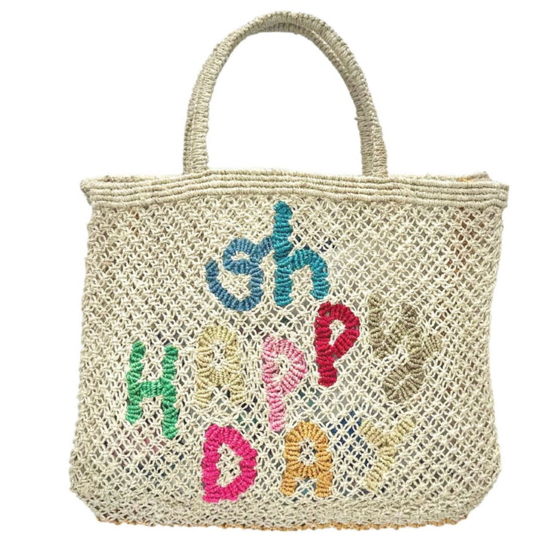 The Jackson Jute Tote Bag Small - Oh Happy Days