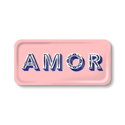 Amor Pink Tray 32x15cm
