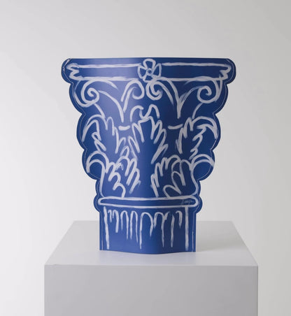 Corinthian Sleeve Vase - Blue