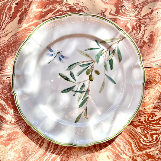 Olive Branch Dessert Plates - Set of 6