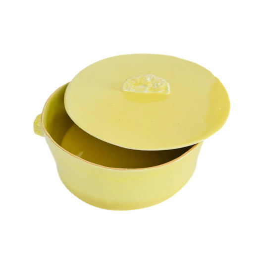 Marylynn Massoud & Rasha Nawam Ceramics Big Tanjara- Yellow with Gold Rim