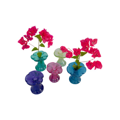 Multicolored Glass Vases - Set of 6