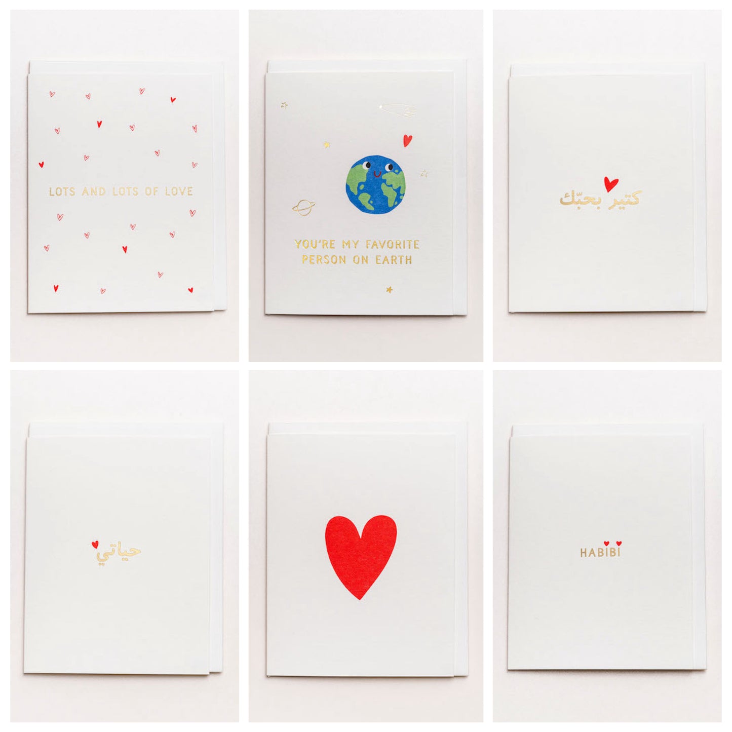 Set of 6 Love Cards