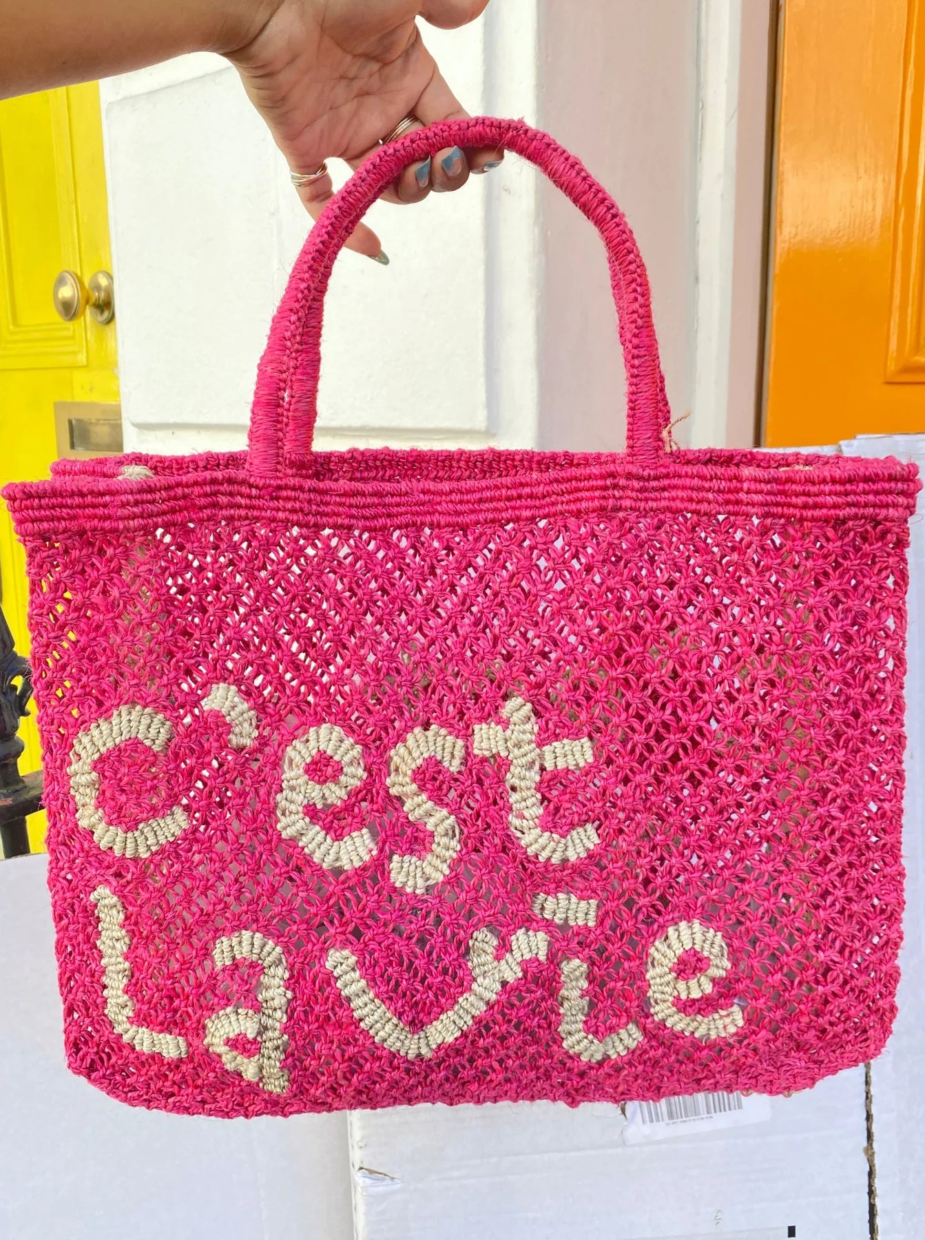 The Jackson Jute Tote Bag Small - C'est La Vie