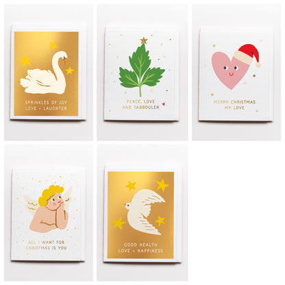 Set of 5 Xmas  & Holidays Cards