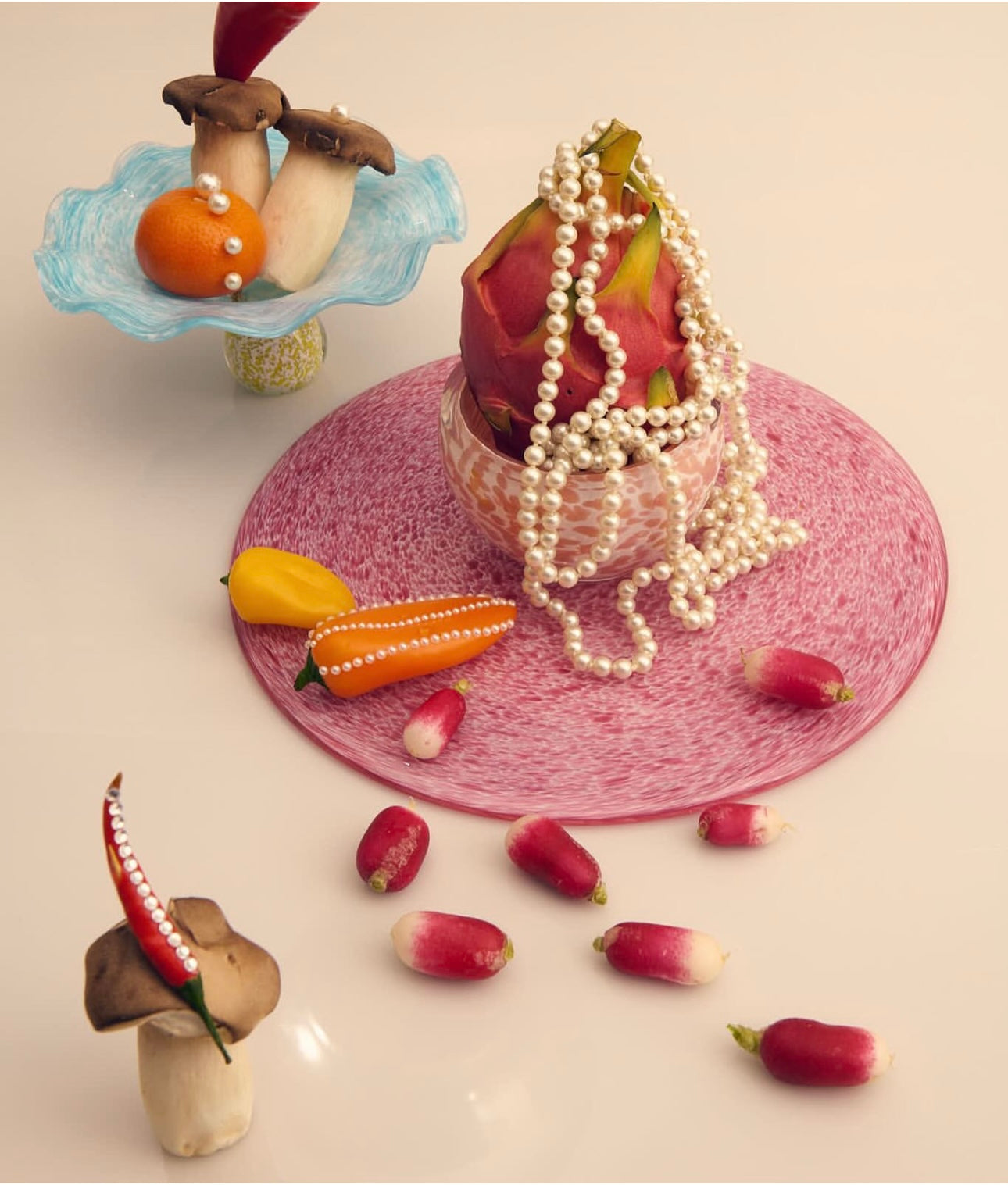 2 in 1 Multi Glass Footed Cake Plate / Bowl for Tapas