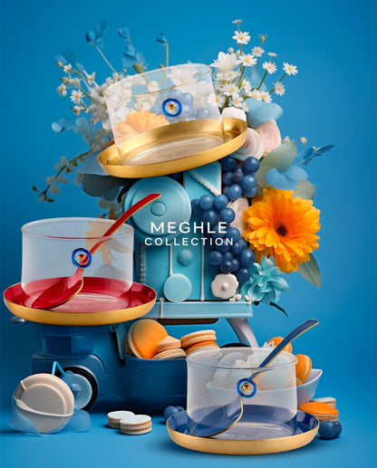 Zarina Enamel Bowl Blue Eye - Set of 6