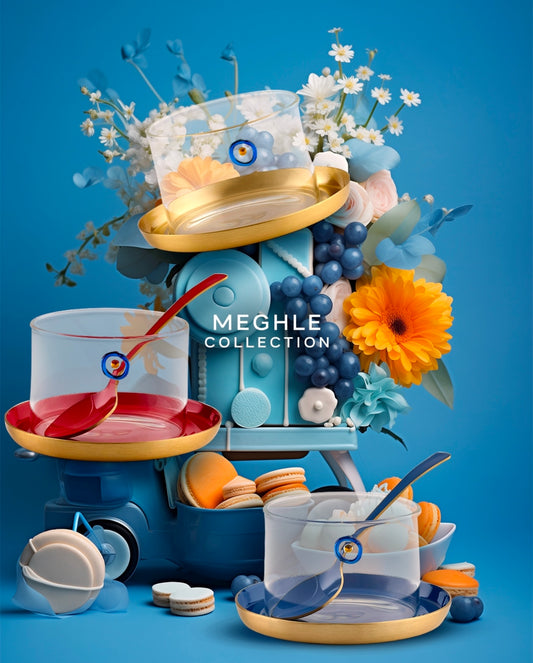 Zarina Gold Bowl Blue Eye - Set of 6