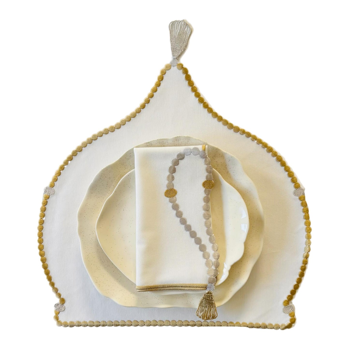 Sibha Dome Placemat Silver/ Gold