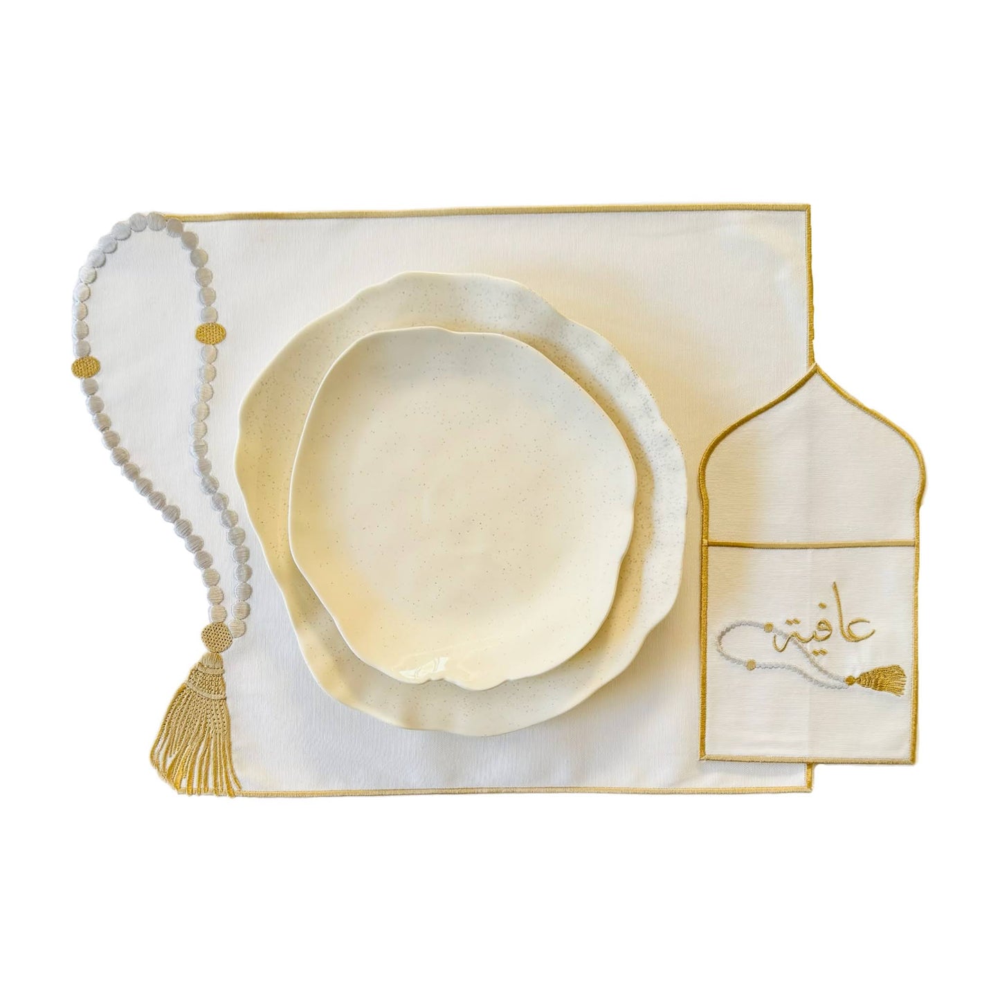 Sibha Placemat Silver/ Gold