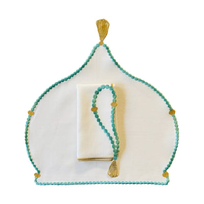 Sibha Dome Placemat Turquoise