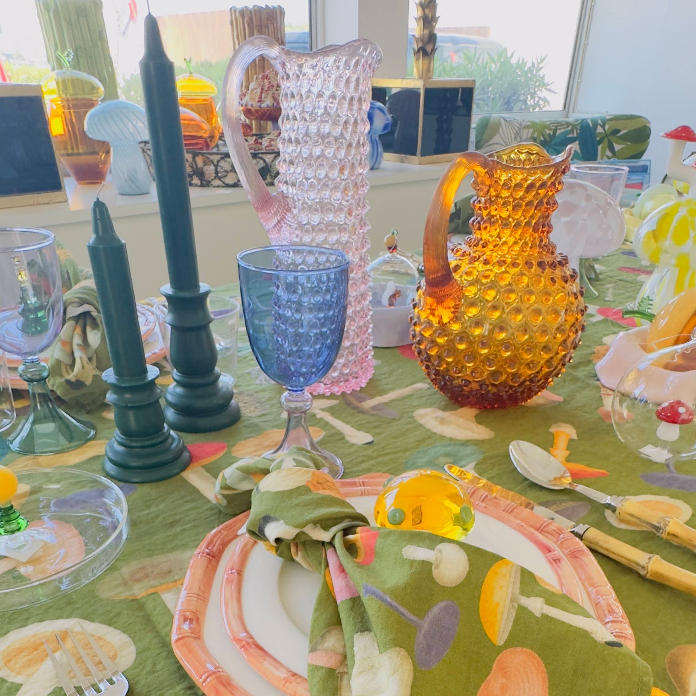 Paris Hobnail Jug 2L - Amber