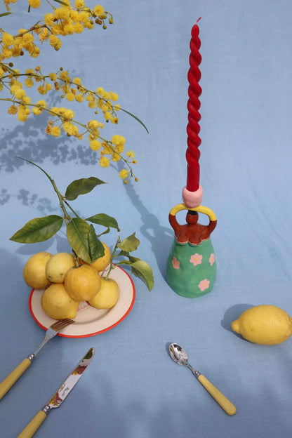 Nina Green Candle Holder