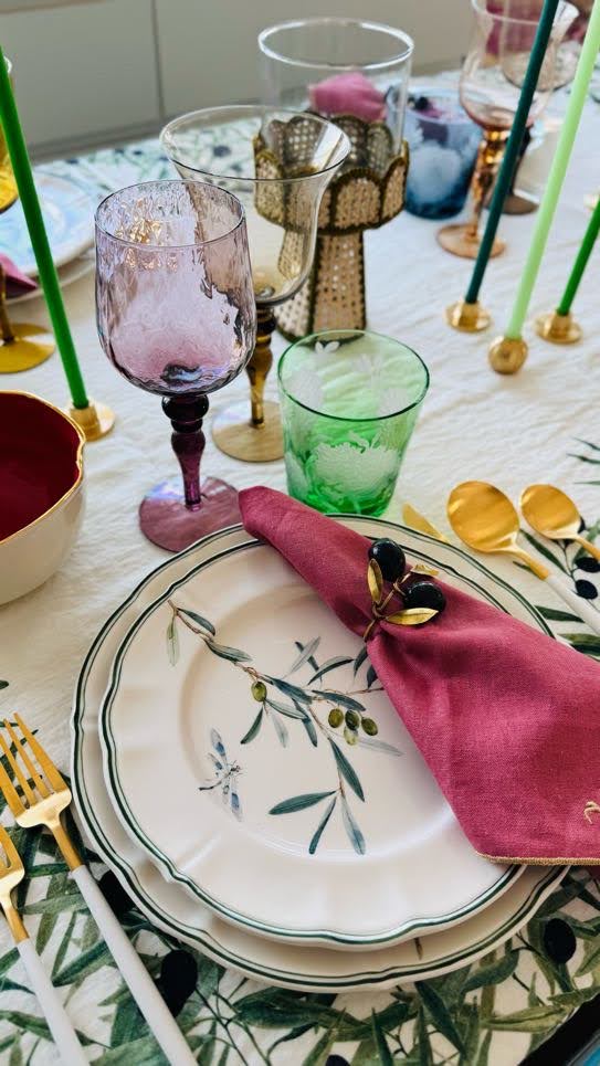 Olive Branch Dessert Plates - Set of 6