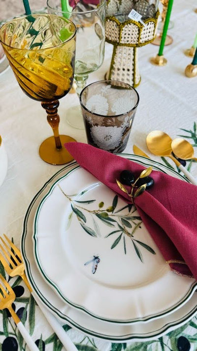 Olive Branch Dessert Plates - Set of 6