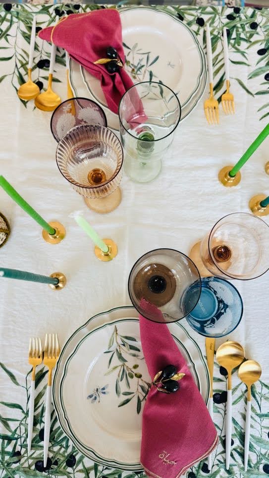 Olive Branch Dinner Plates - Set of 6