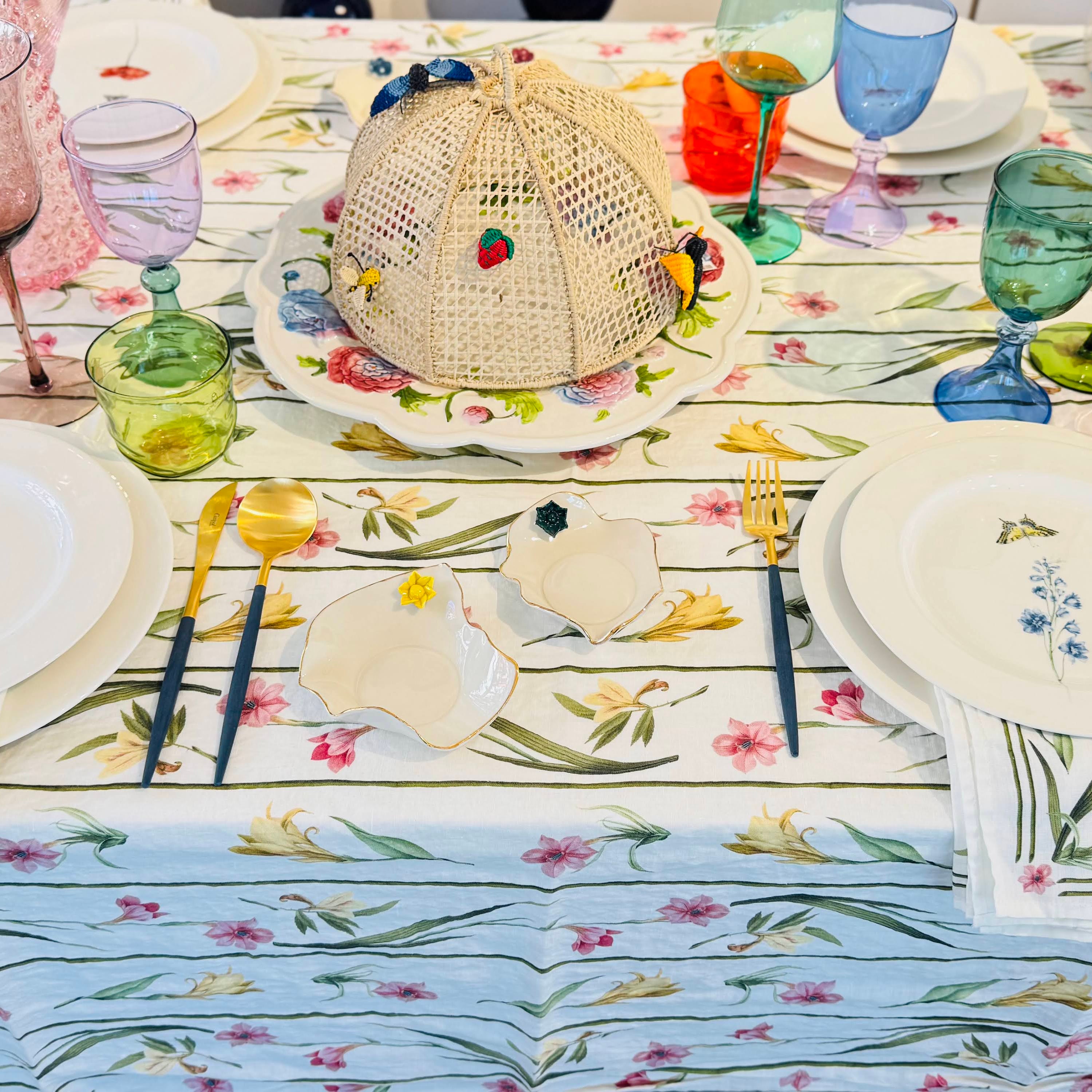Ceramic Plate/ Saucer with Flower