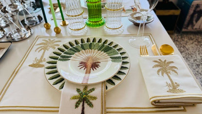 Palm Tree Napkin Gold