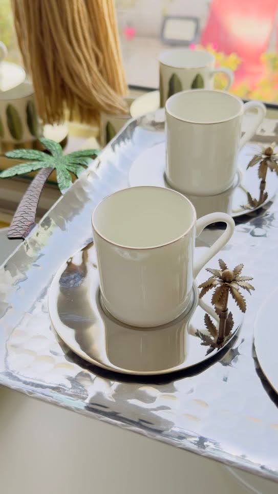 Zarina 3D Palm Espresso Cups - Set of 6