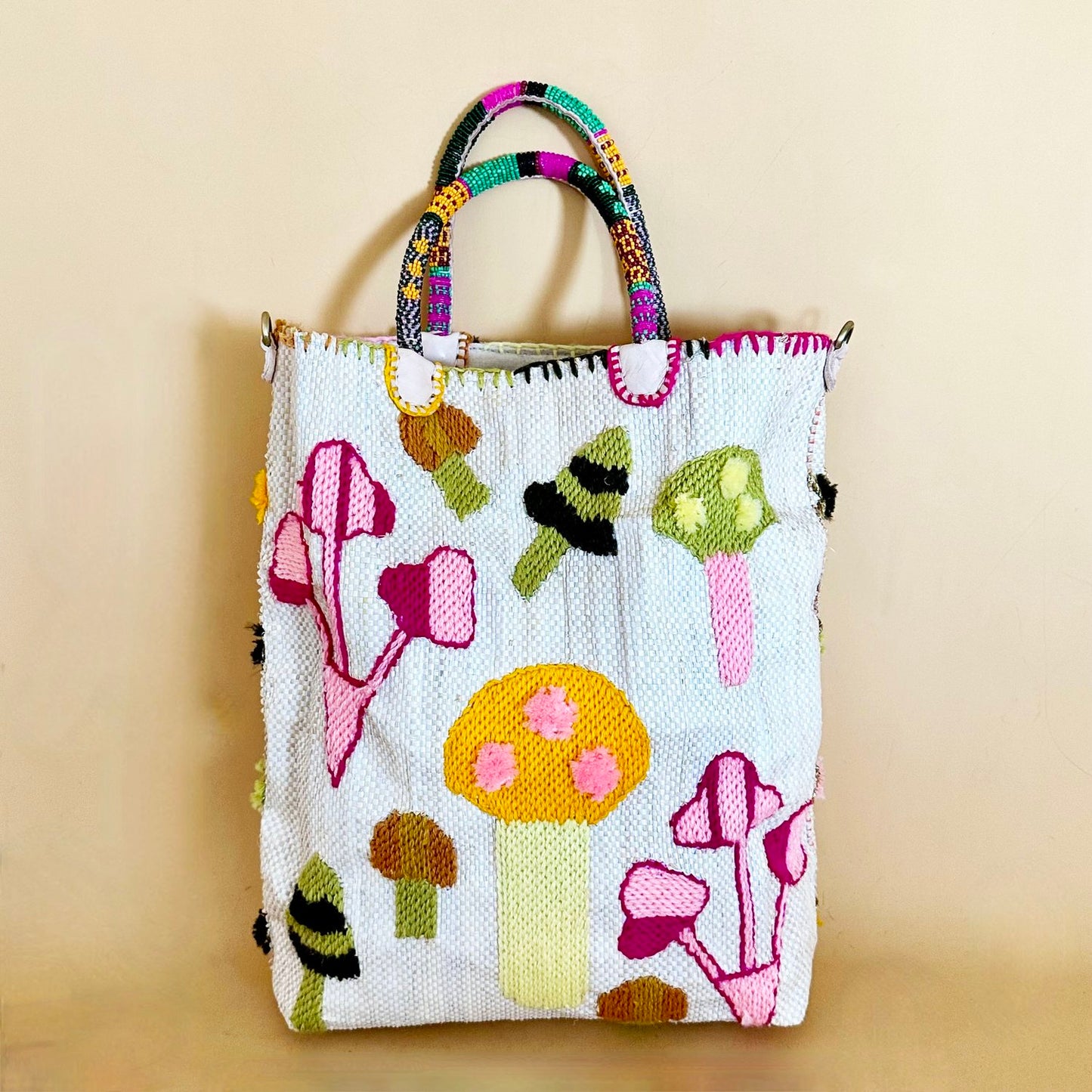 Beaded Mushroom Bag - Small