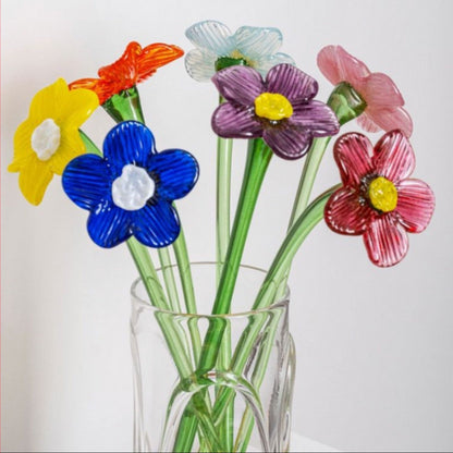 Mouthblown Crystal Glass Flower