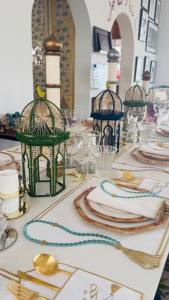 Irica Palm Hexagonal Minaret Candle Holder