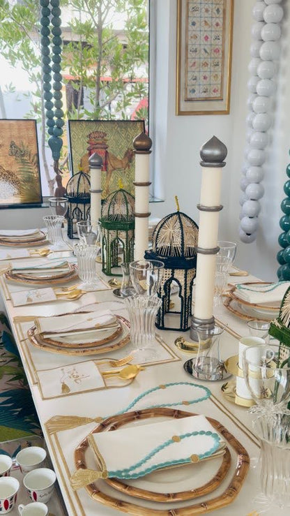 Irica Palm Hexagonal Minaret Candle Holder