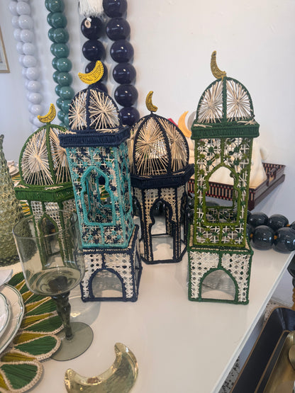 Irica Palm Hexagonal Minaret Candle Holder