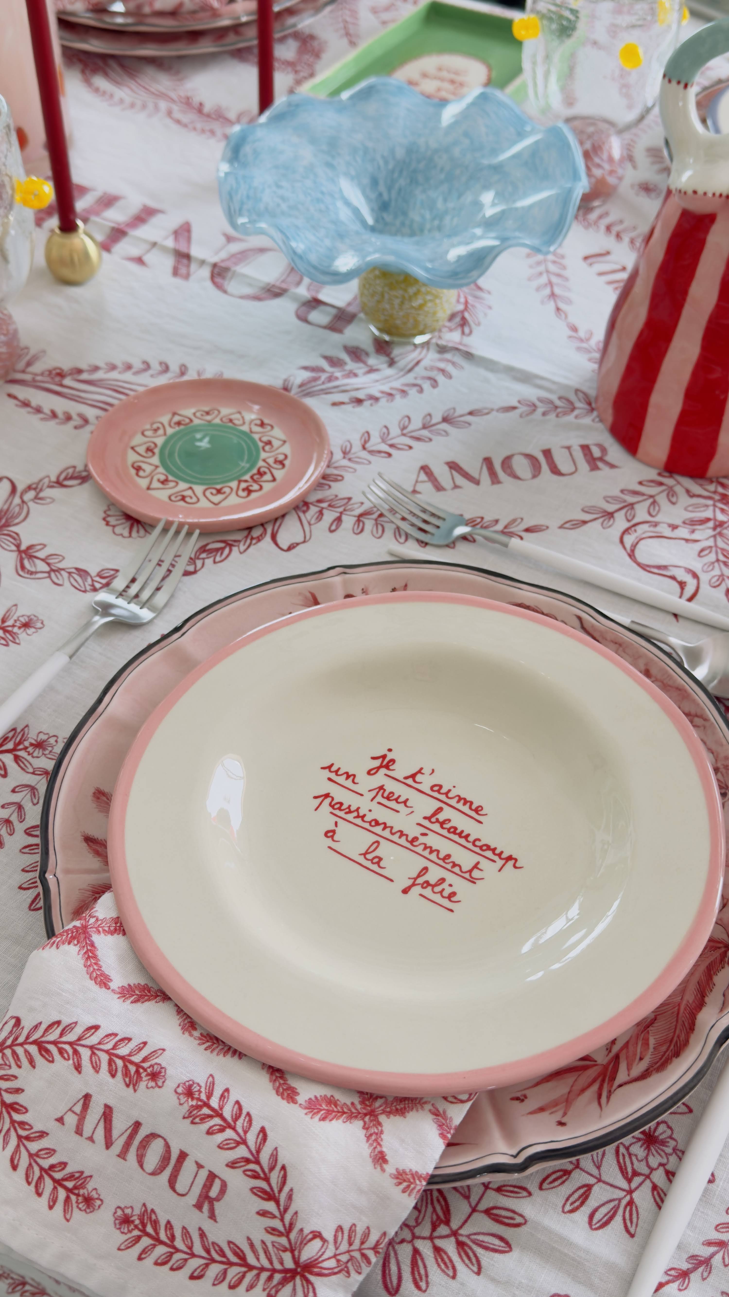 Je t'aime Dessert Plate