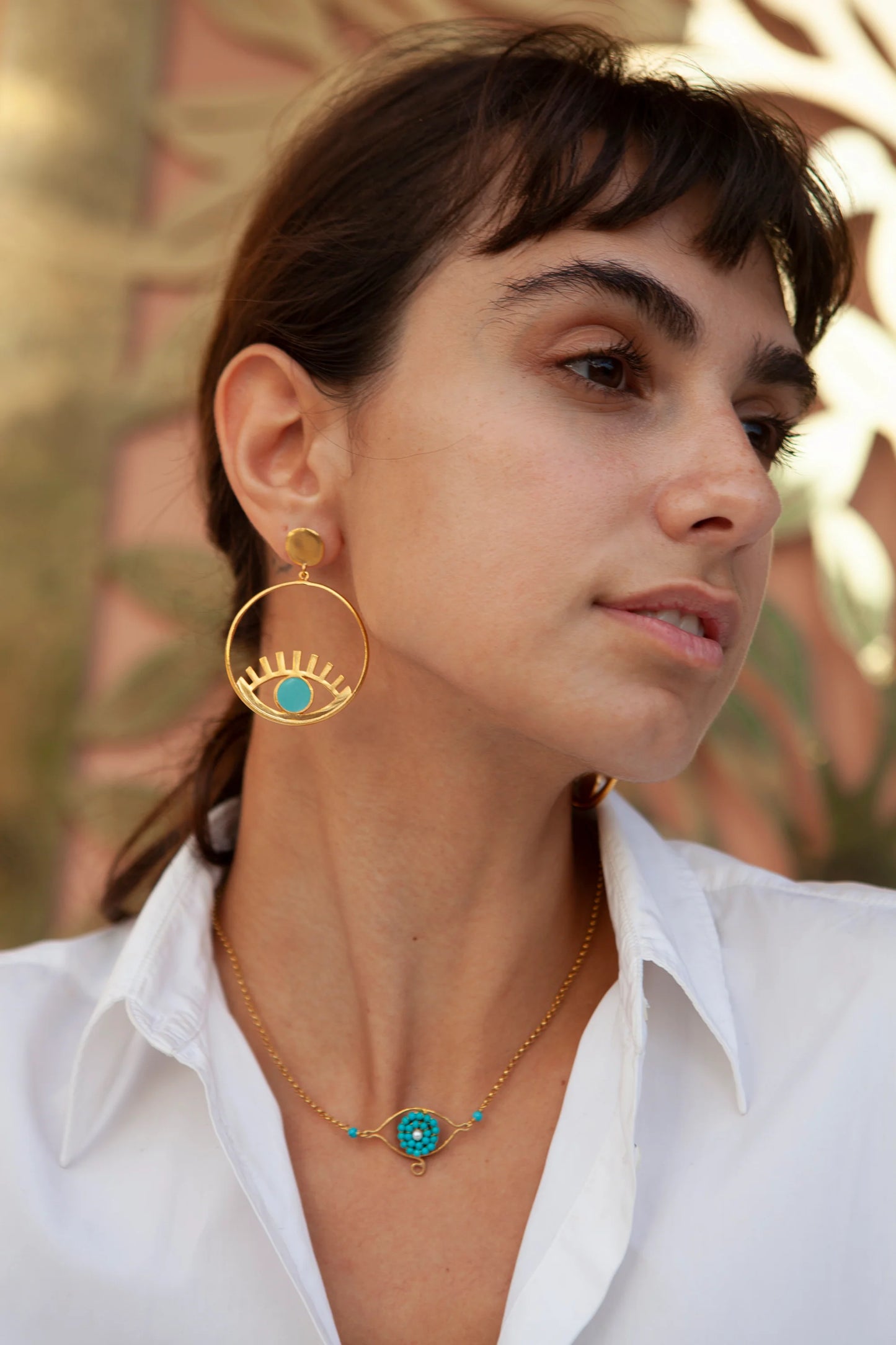 Nounzein Earrings Ouyouni - Turquoise