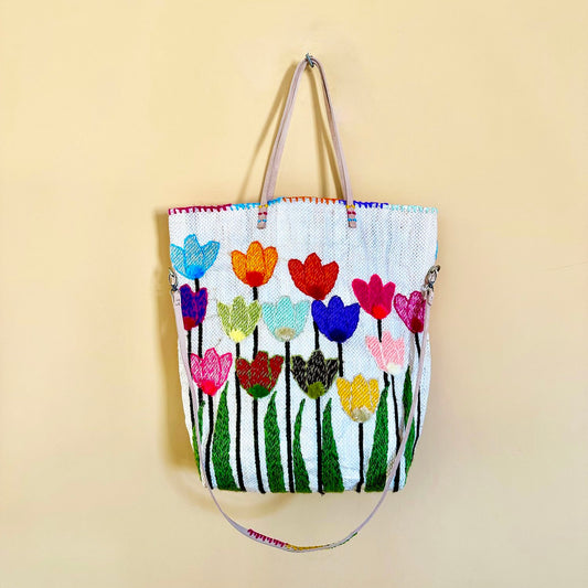 Multi Tulips Bag - Medium