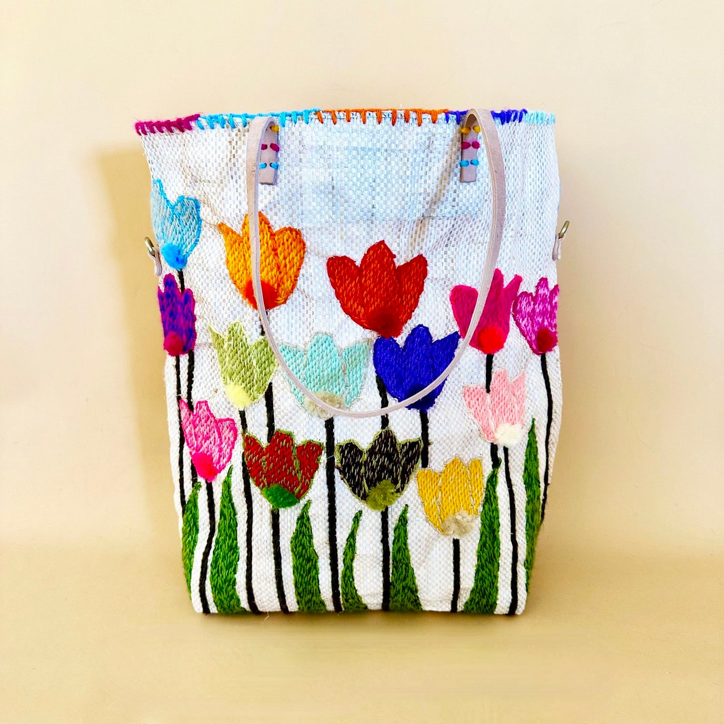 Multi Tulips Bag - Medium