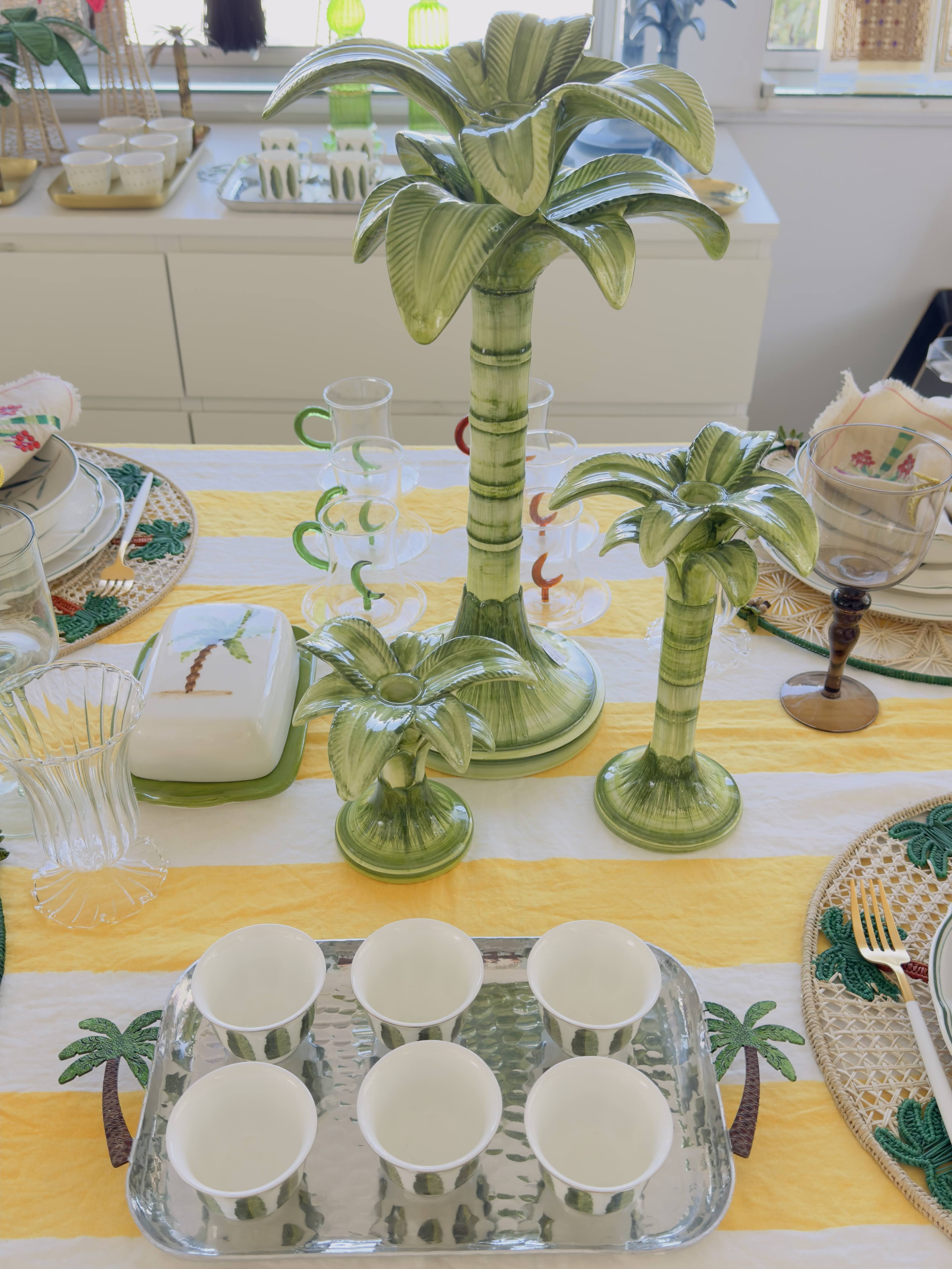 Les Ottomans Palm Tree Candle Holder Medium