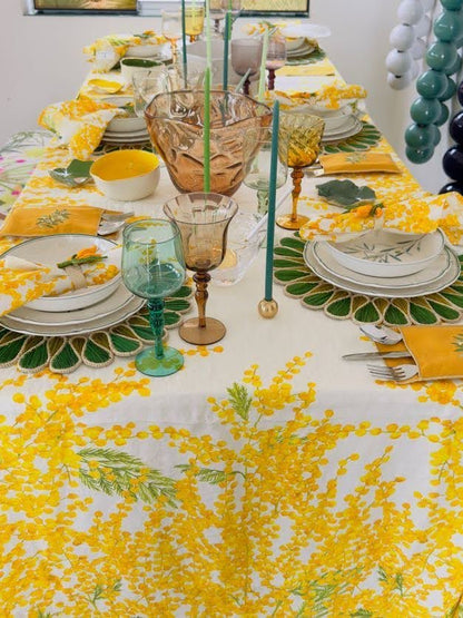 Mimosa Linen Tablecloth