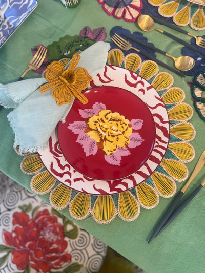 Drops Placemat - Yellow & Aqua