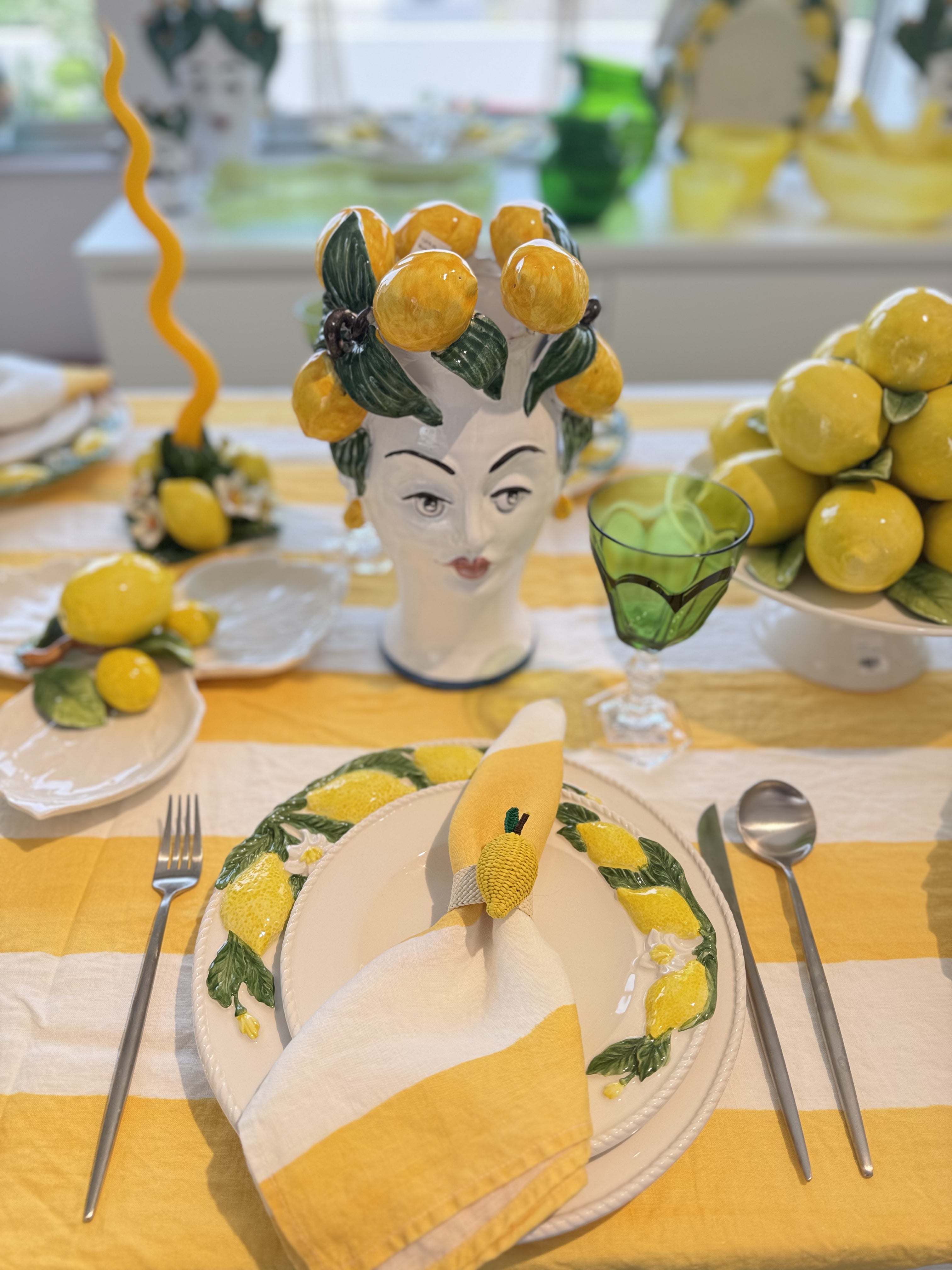 Les Ottomans Lemon Porcelain Hand Painted Salad Plate