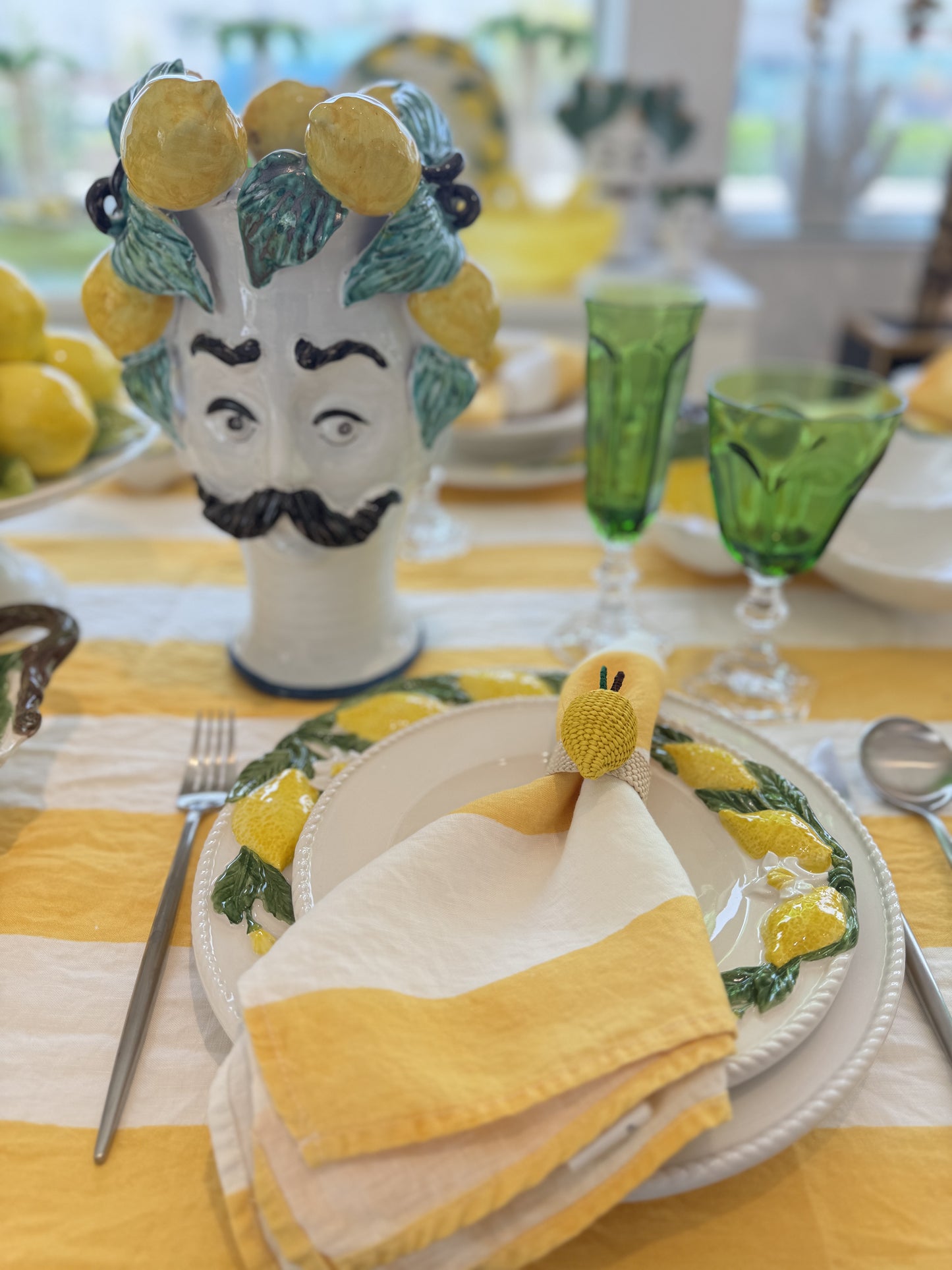 Les Ottomans Lemon Porcelain Hand Painted Dinner Plate