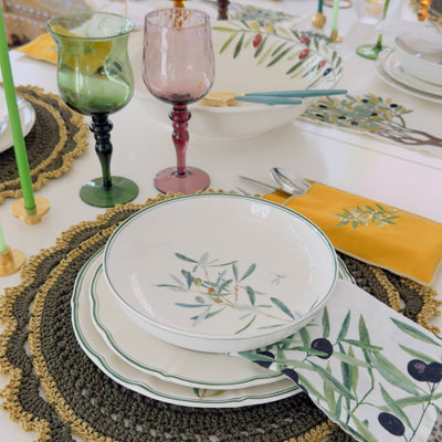 Olive Branch Soup Plates - Set of 6