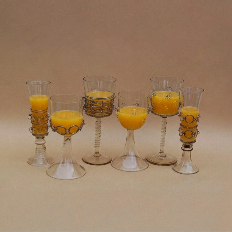 Set of 6 Mounthblown Glasses