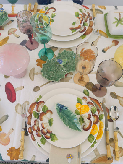 Les Ottomans Mushroom Hand Painted Porcelain Dinner Plate