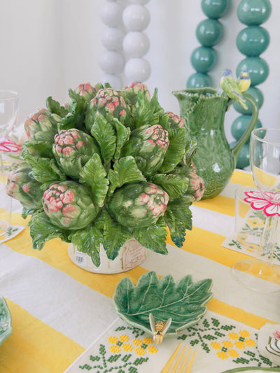 Les Ottomans Artichoke Porcelain Decorative Centerpiece