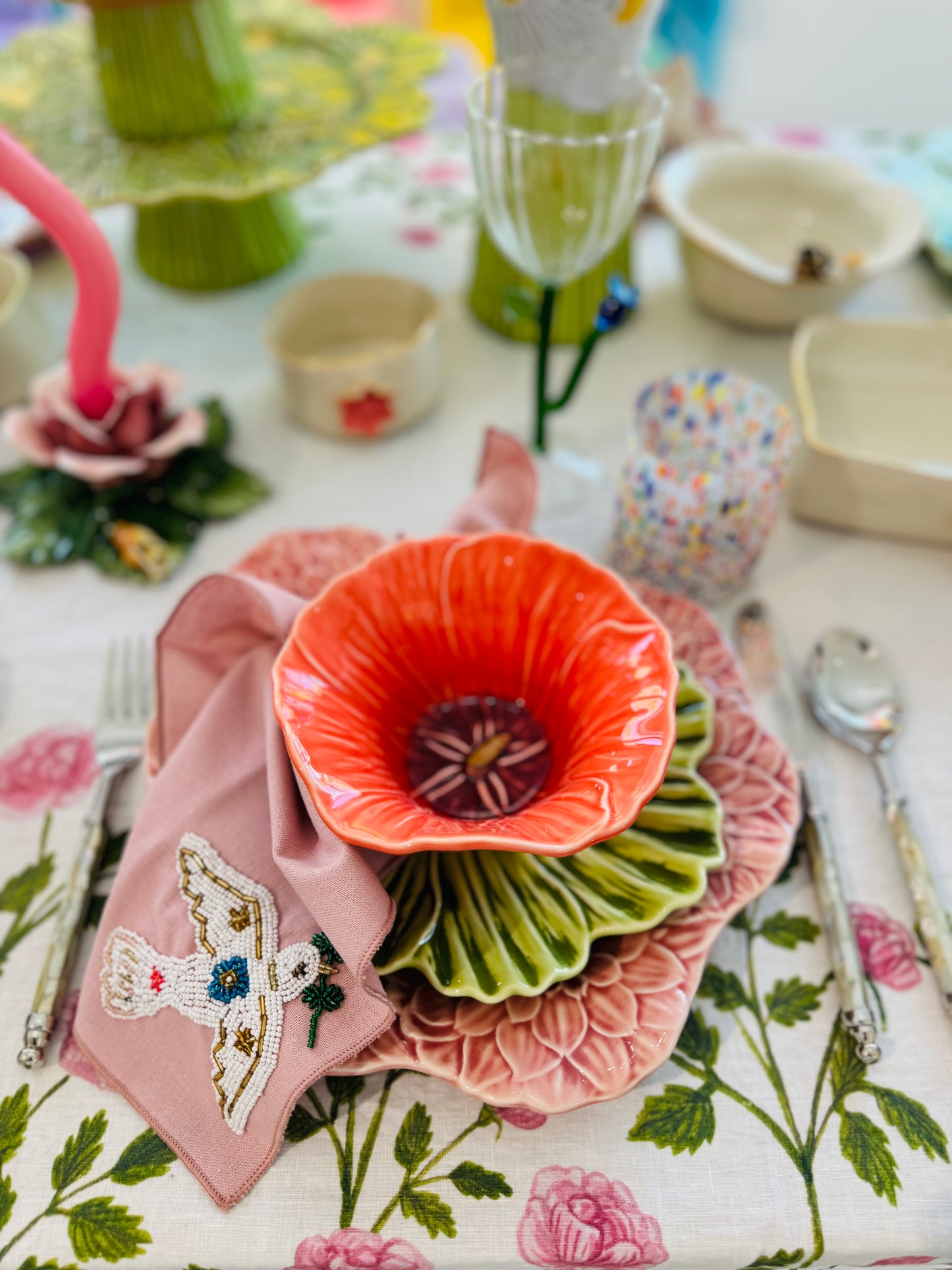 Maria Flor Salad Plate - Cosmos