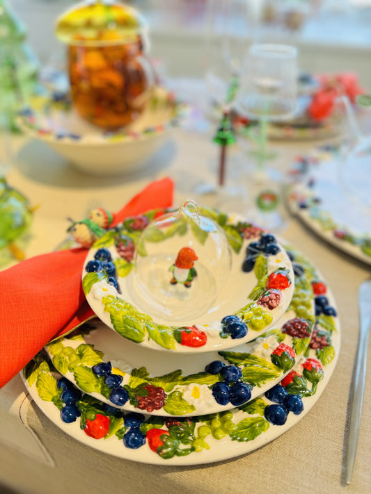 Les Ottomans Berries Porcelain Soup Bowl