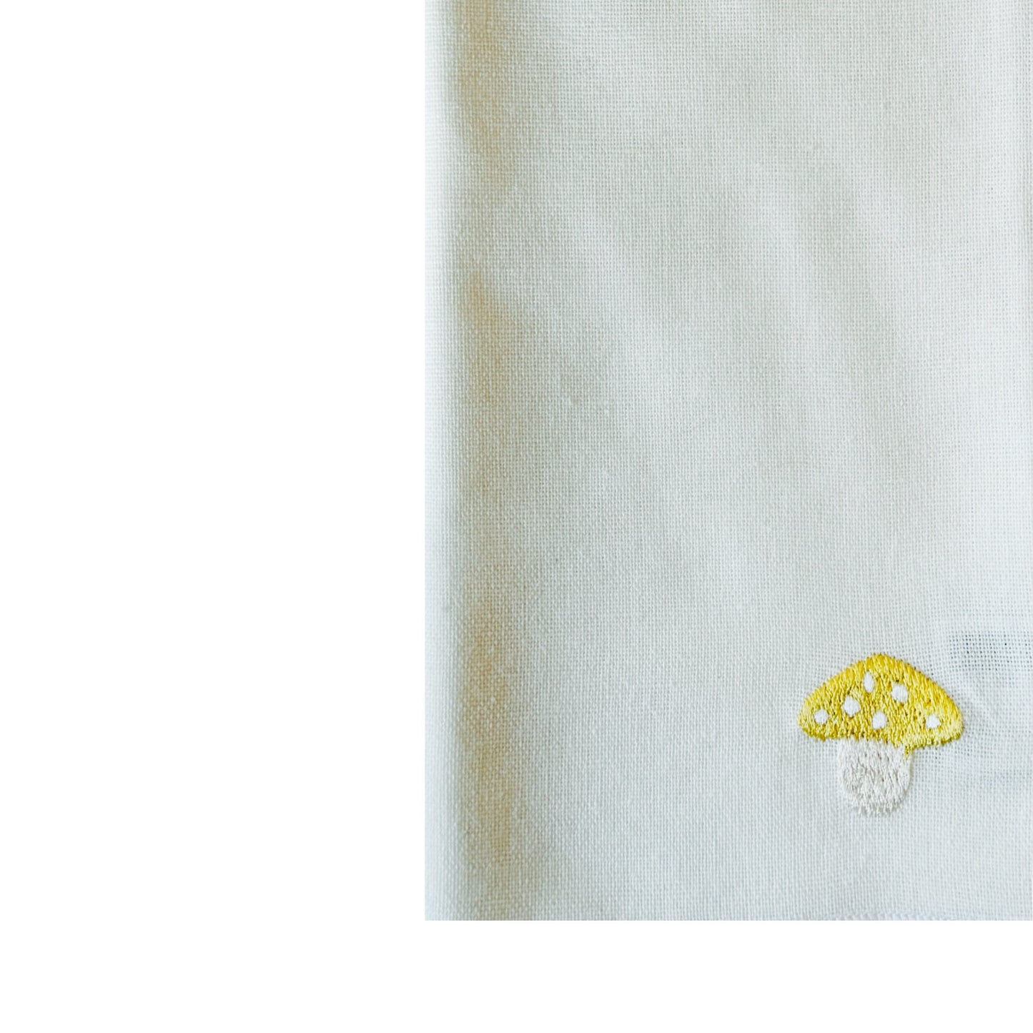 Mushroom Embroidered Linen Napkin