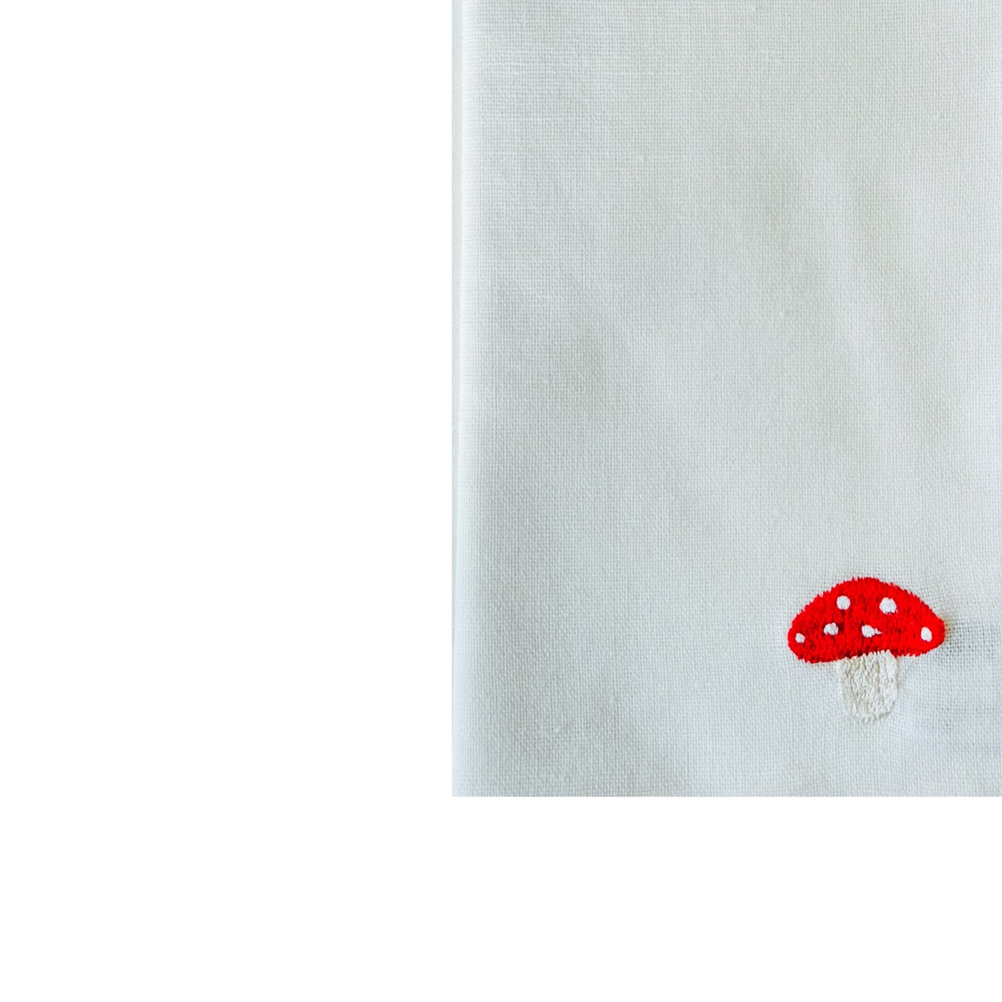 Mushroom Embroidered Linen Napkin