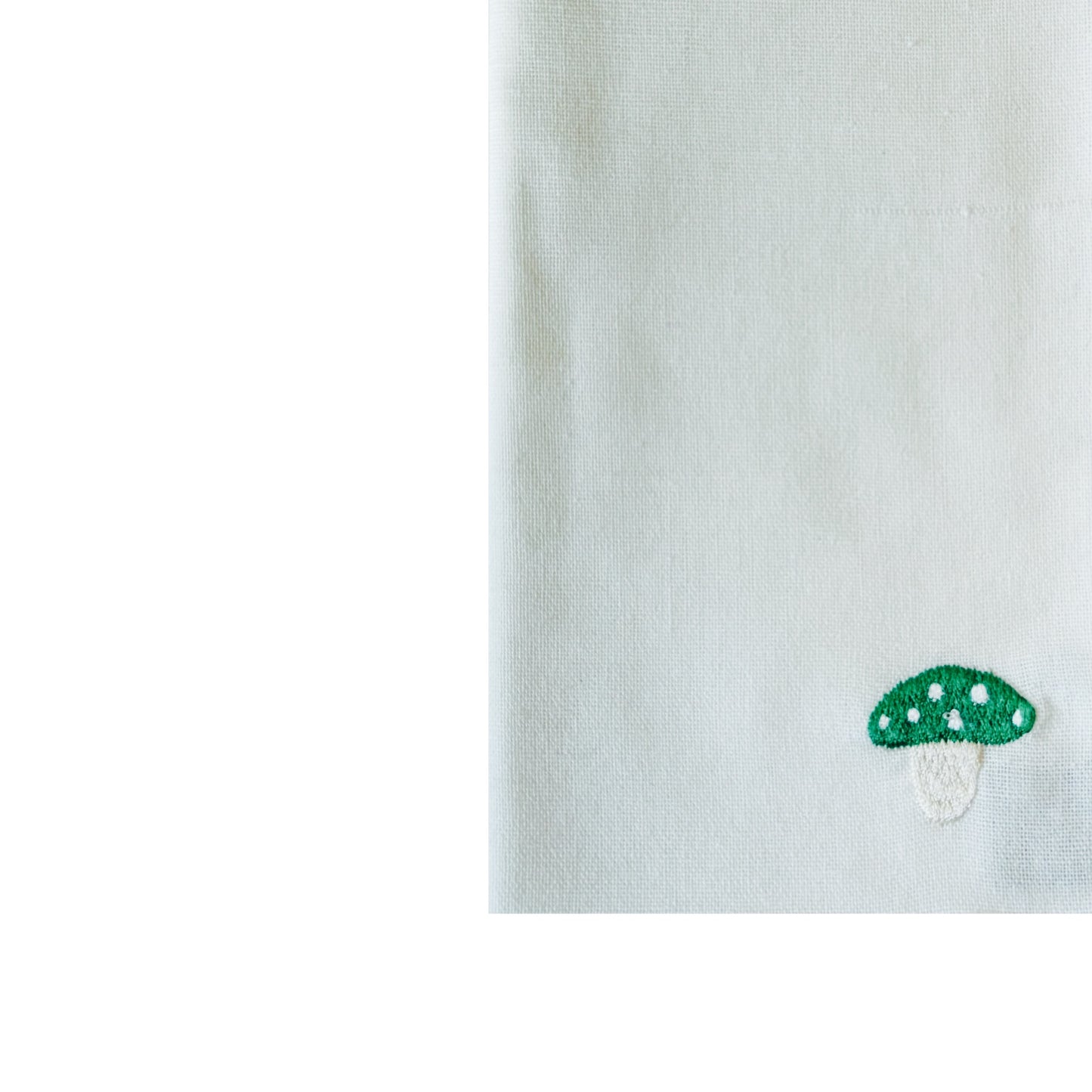 Mushroom Embroidered Linen Napkin