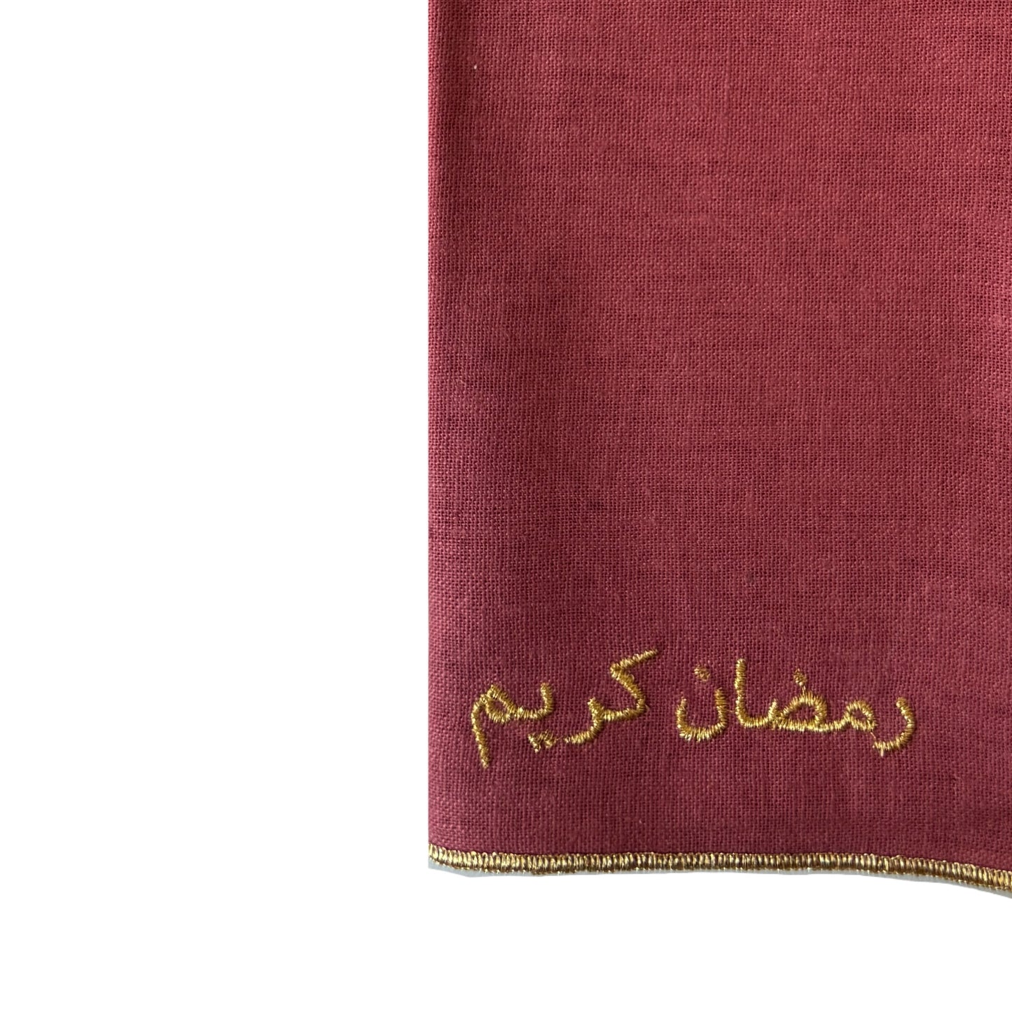 A Table Embroidered Linen Napkin - Ramadan Kareem