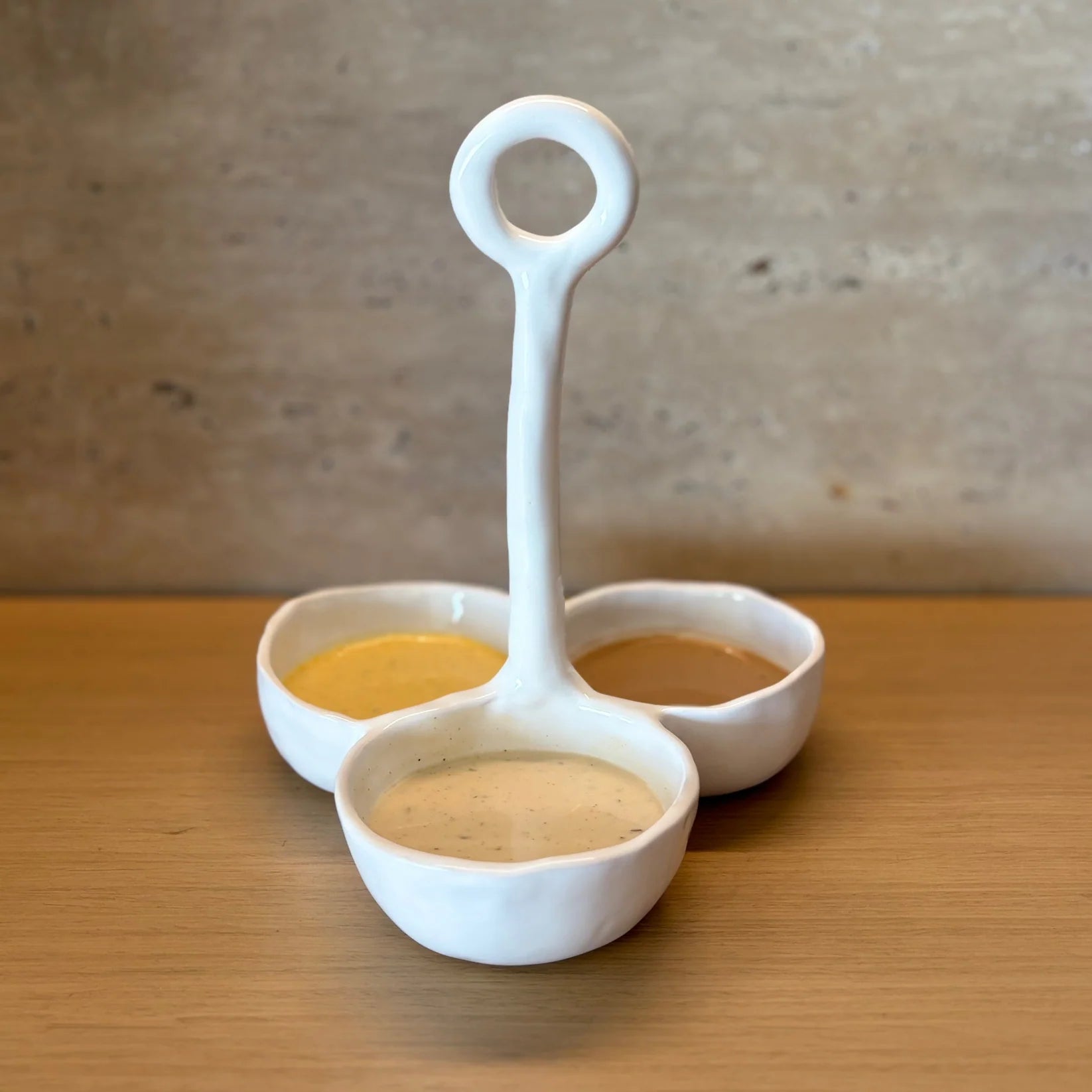 One, Two , Trio Sauces Bowl