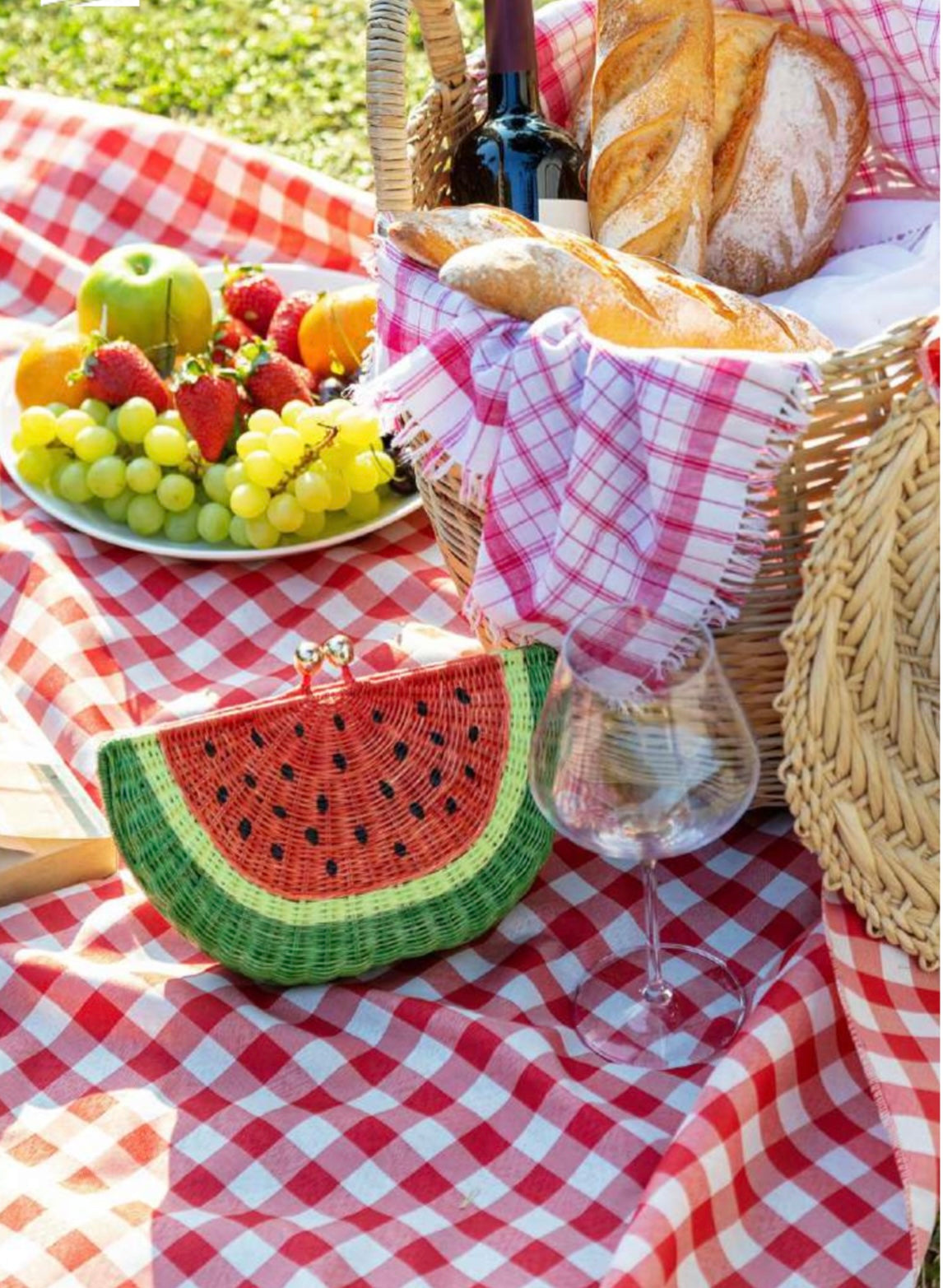 Serpui Tasty Watermelon Wicker Bag